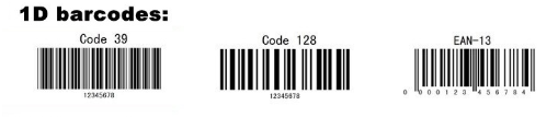 1D barcodes